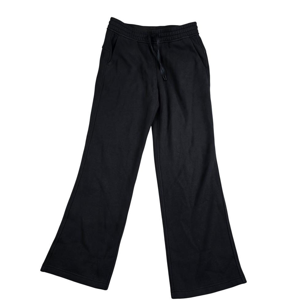 CRZ YOGA Fleece Lined Sweatpant Women M Black Wide Leg High Rise Walking Outdoor